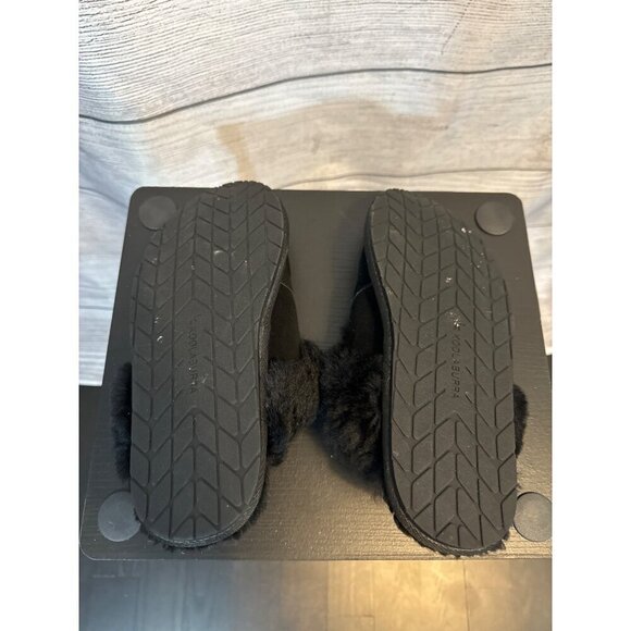 Koolaburra By UGG Black Faux Fur Lined Slippers Size 8 - Picture 3 of 4